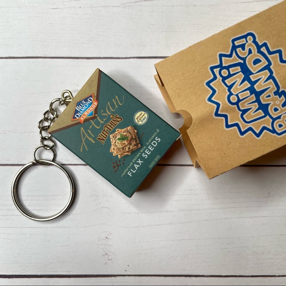 Flax Seed Nut Thins Keychain | Handmade | Mini Brands | Unique | Unisex
